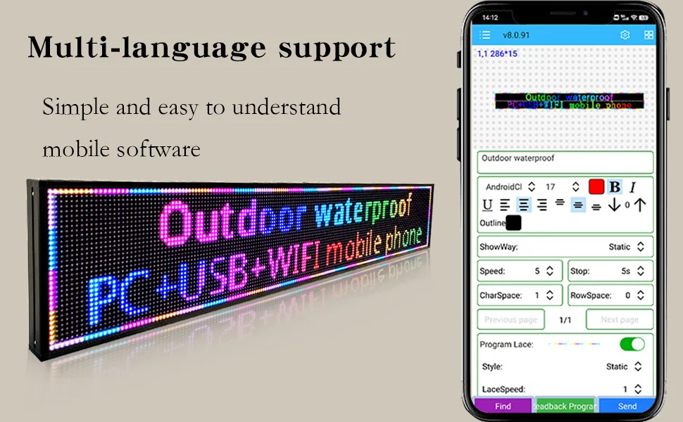Schermo LED P10 per Pubblicità Esterna - Display per Recinzioni di Stadi Sportivi, Centri Commerciali, Negozi e Ascensori