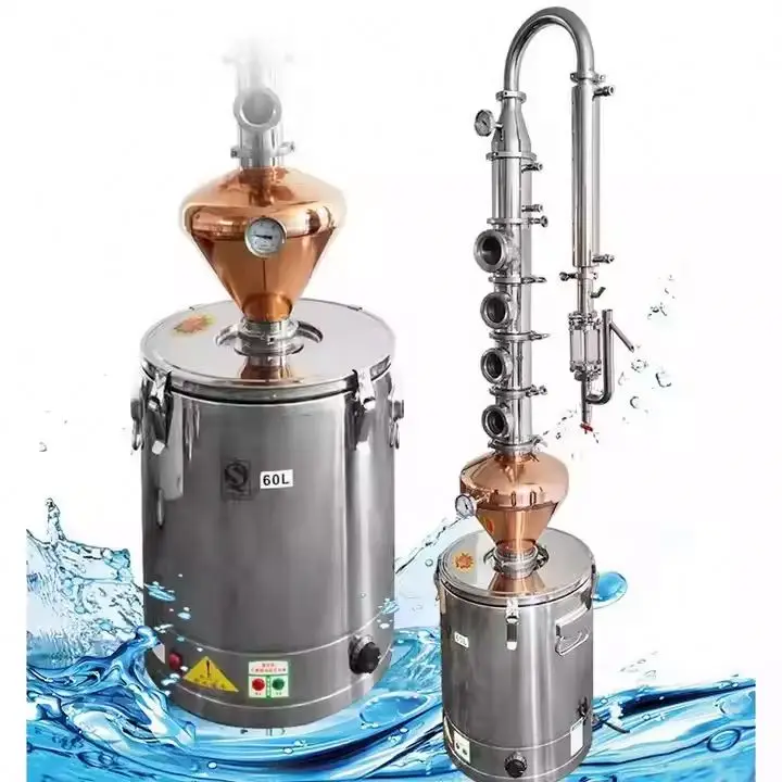 50L Copper Distiller Boiler Whisky Wine Gin Vodka Brandy Home Alcohol Distillation Moonshine Pot Still