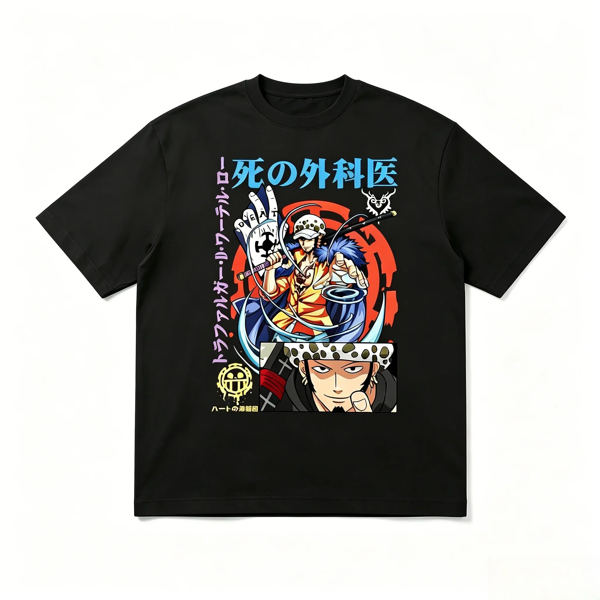 One Piece Trafalgar Law Anime T Shirt Men Women Surgeon of Death Graphic Print Casual Short Sleeve Tee Summer Streetwear Harajuku Fans Gift Top