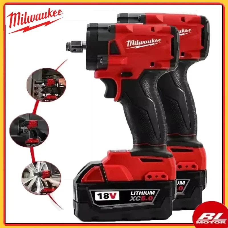 

Milwaukee 2022, бесщеточный, беспроводной, 1/2, электрический гаечный ключ, отвертка для ремонта автомобилей, грузовиков, ударная дрель, перезаряжаемая для аккумуляторных инструментов