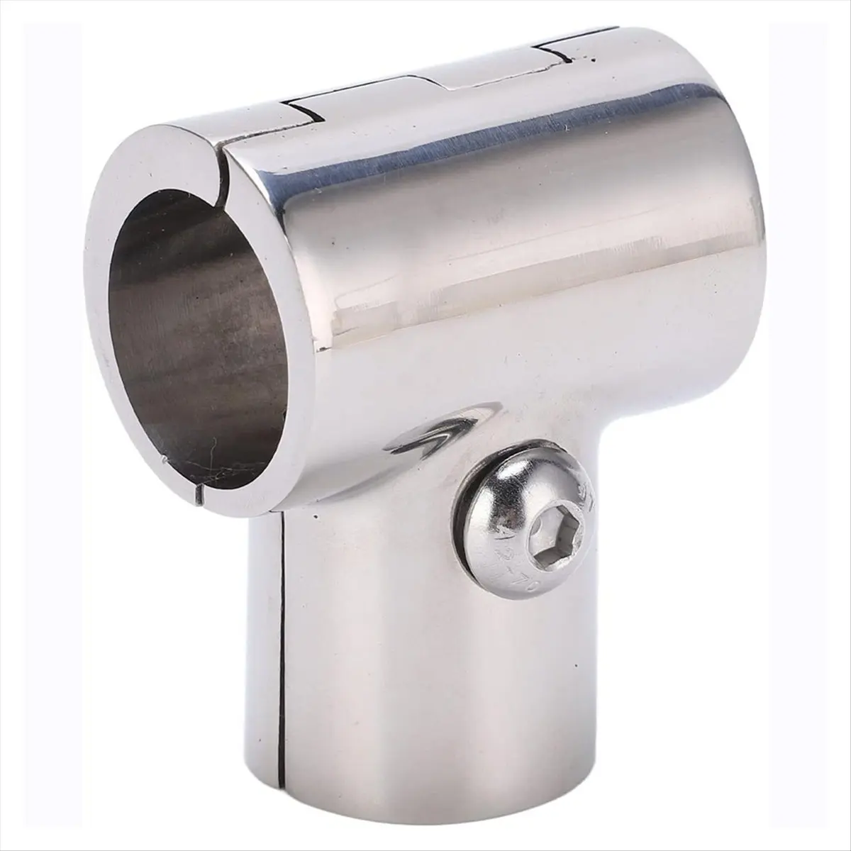A89X 90° T Tee Tube Pipe Connector 1in/25.4mm ID Separable Stainless Steel Boat Hand Rail Accessories T Tube Fitting