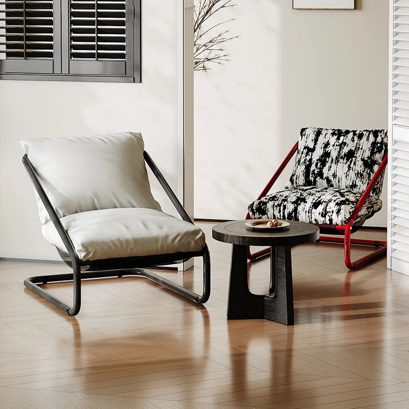 Customizable Sedie da soggiorno relax in pelle Divano relax Sedie da soggiorno moderne in metallo Mobili da soggiorno