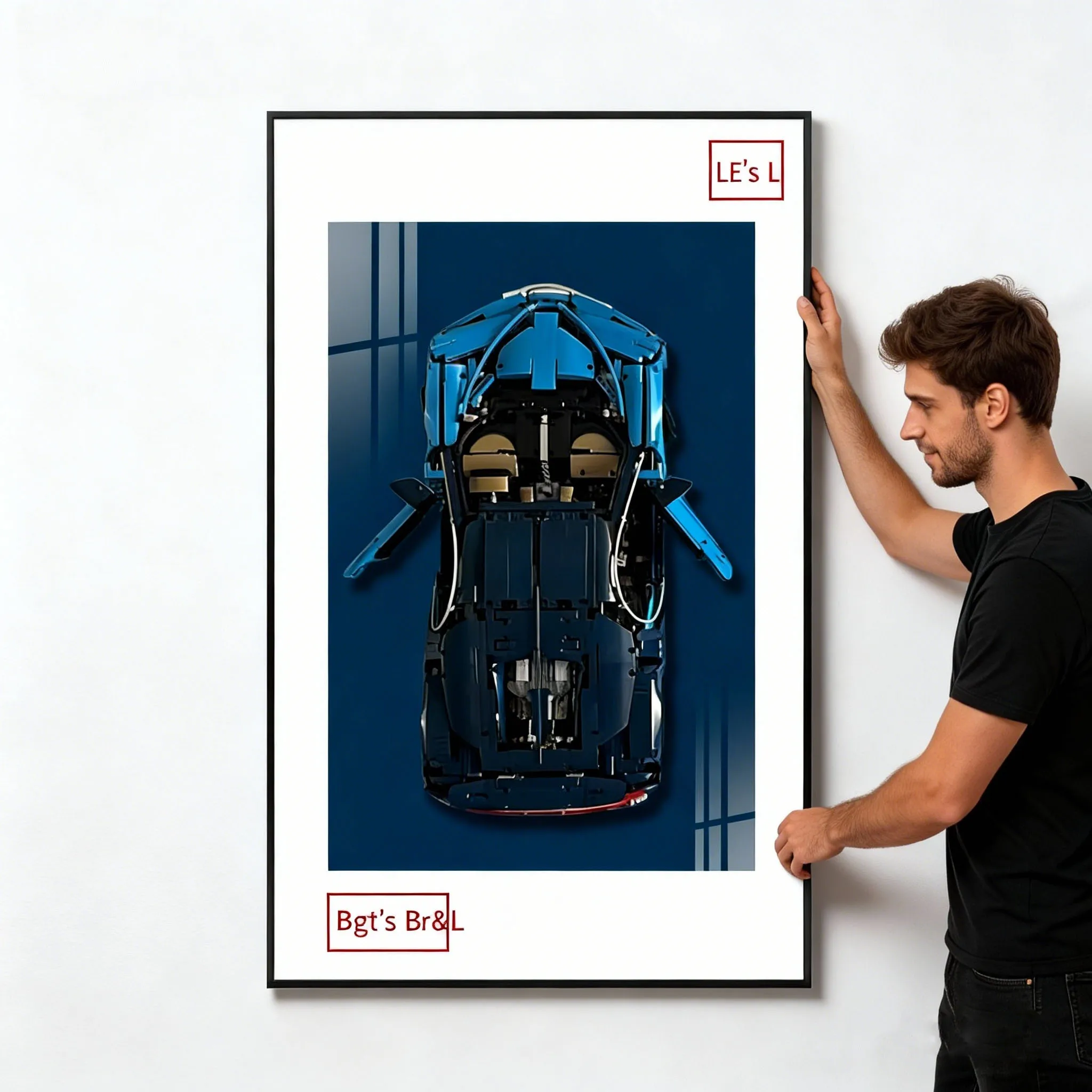 NEW Wall Mount Display box Photo Frame Suitable for LEGO 42083 Techni Bugatti Chiron building block car model Display Wallboard