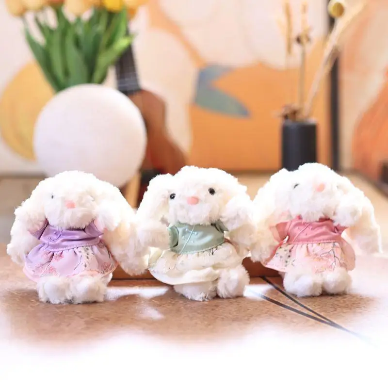 15 سنتيمتر الكرتون الأرنب ألعاب من نسيج مخملي لينة محشوة الأرنب دمية المفاتيح قلادة حقيبة Charms ظهره معلقة الديكور هدايا عيد الميلاد #4
