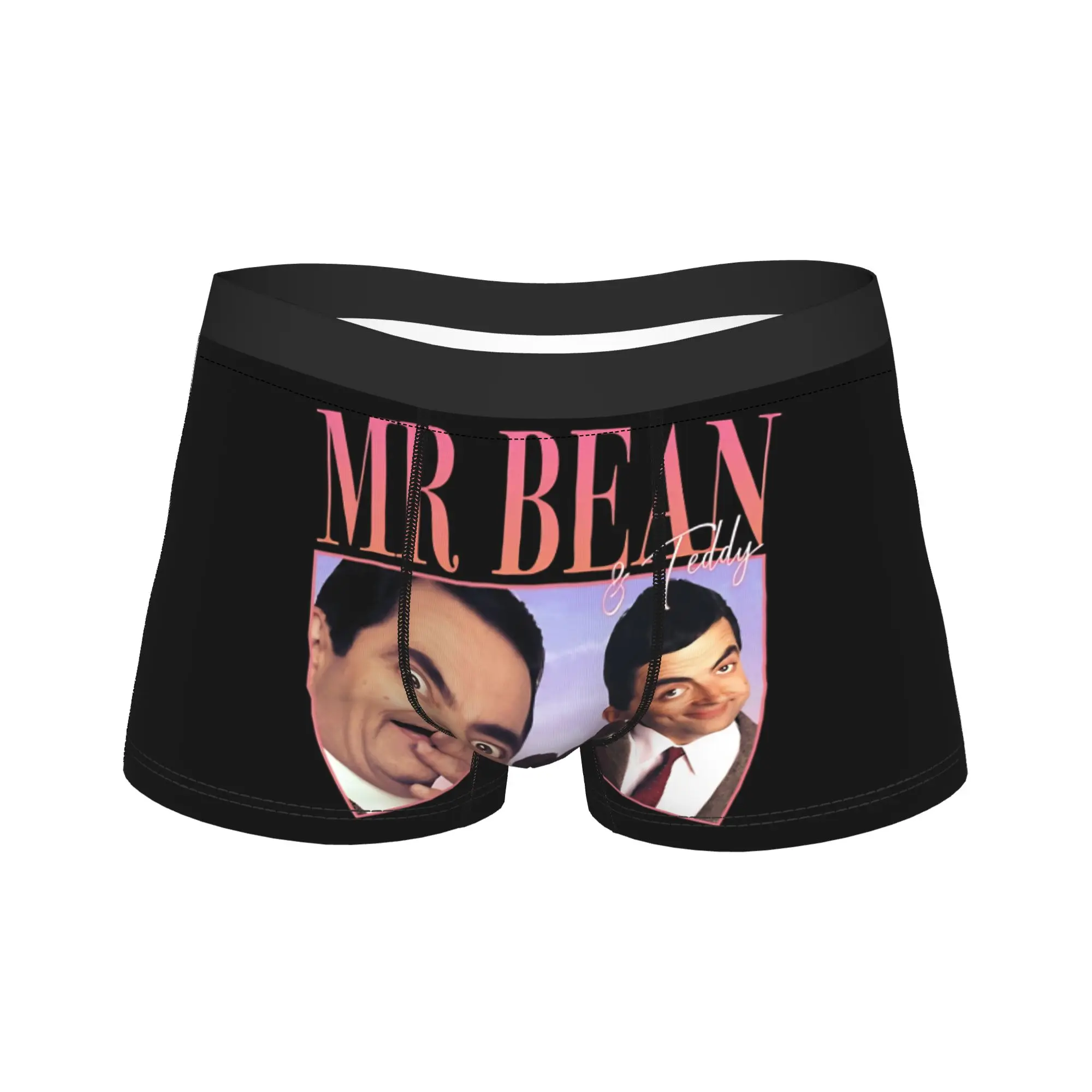

Vintage Mr Bean Bear Portrait Underwear Custom Boxer Shorts Quality Male Panties Comfortable Boxer Brief Gift Idea