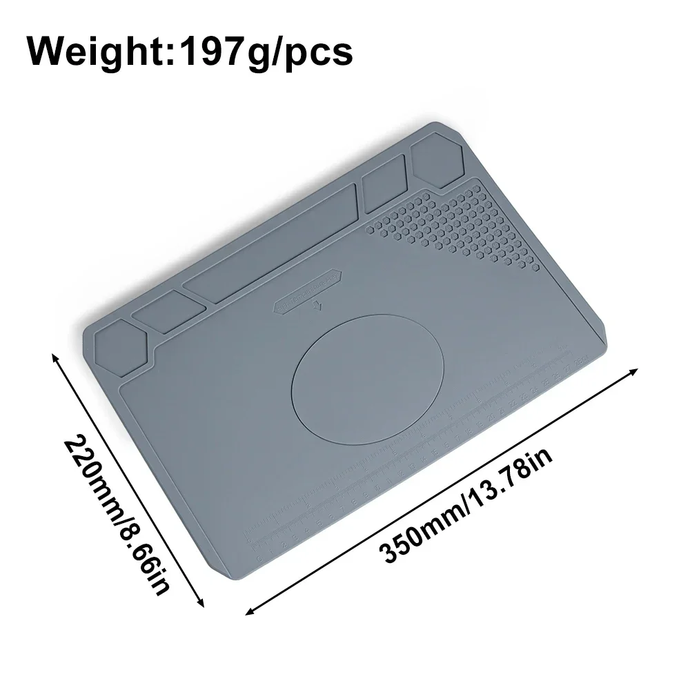 Silicone Pit Pad Work Mat Repair Mat for 1/10 Scale Remote-Controlled Vehicle Upgrades 350mm X 220mm
