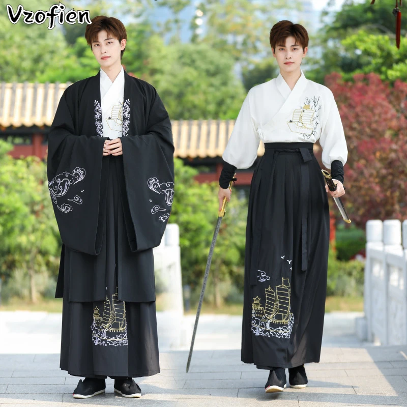 

Hanfu Men Ancient Chinese Traditional Hanfu Dress Tang Suit Swordsman Robe Cosplay Costume Hanfu Outfit Japanese Samurai Party