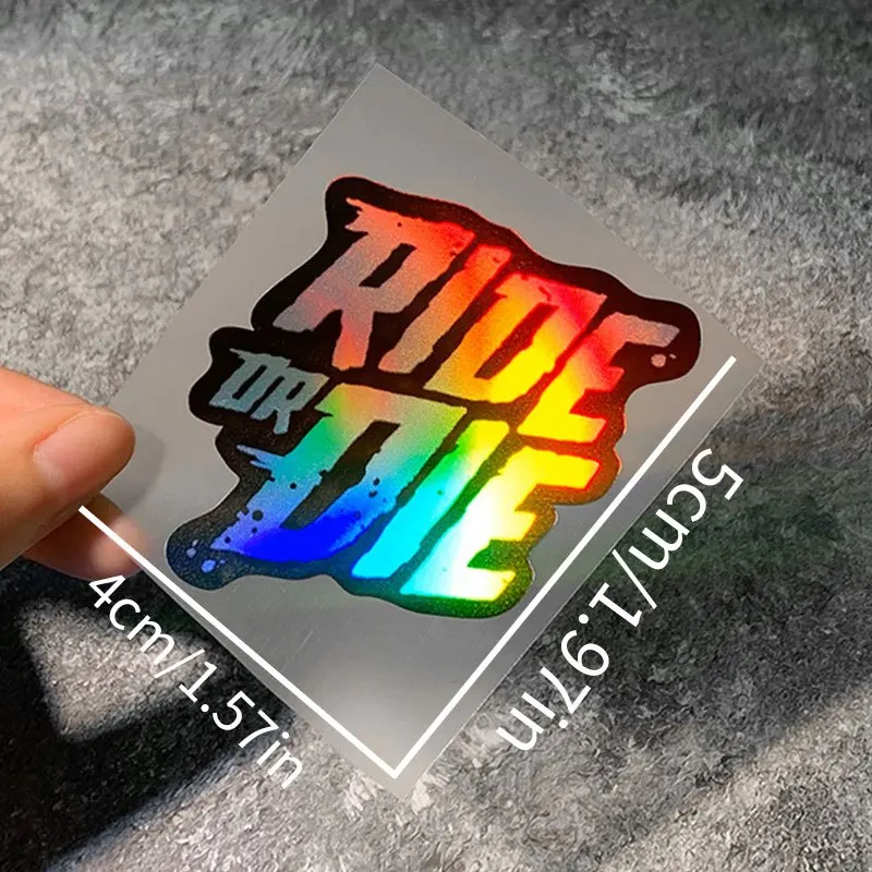 1pc Ride or Die Bicycle Stickers for Road Bike Motorbike Scratches Cover Outdoor Riding Waterproof Sunscreen DIY Decorative