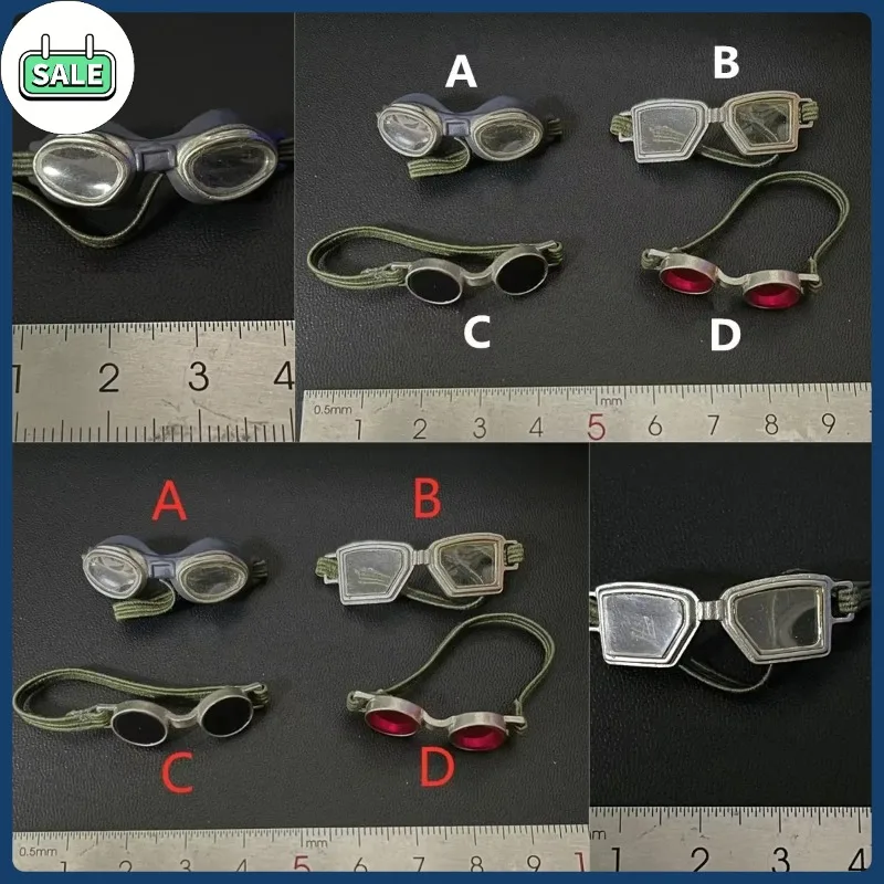 

1/6 Scale Action Figures Metal Goggles Mountain Glasses Model for 12 Inch Male Soldier Body Accessories Decoration