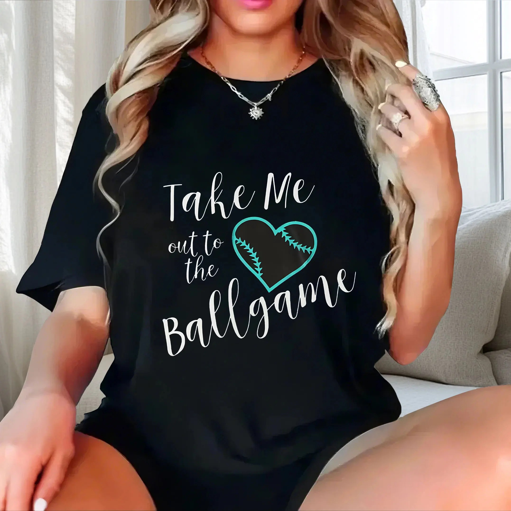 

Women's Office Home Double Wear print plus size Butterfly pattern women's casual short sleeved T-shirt black