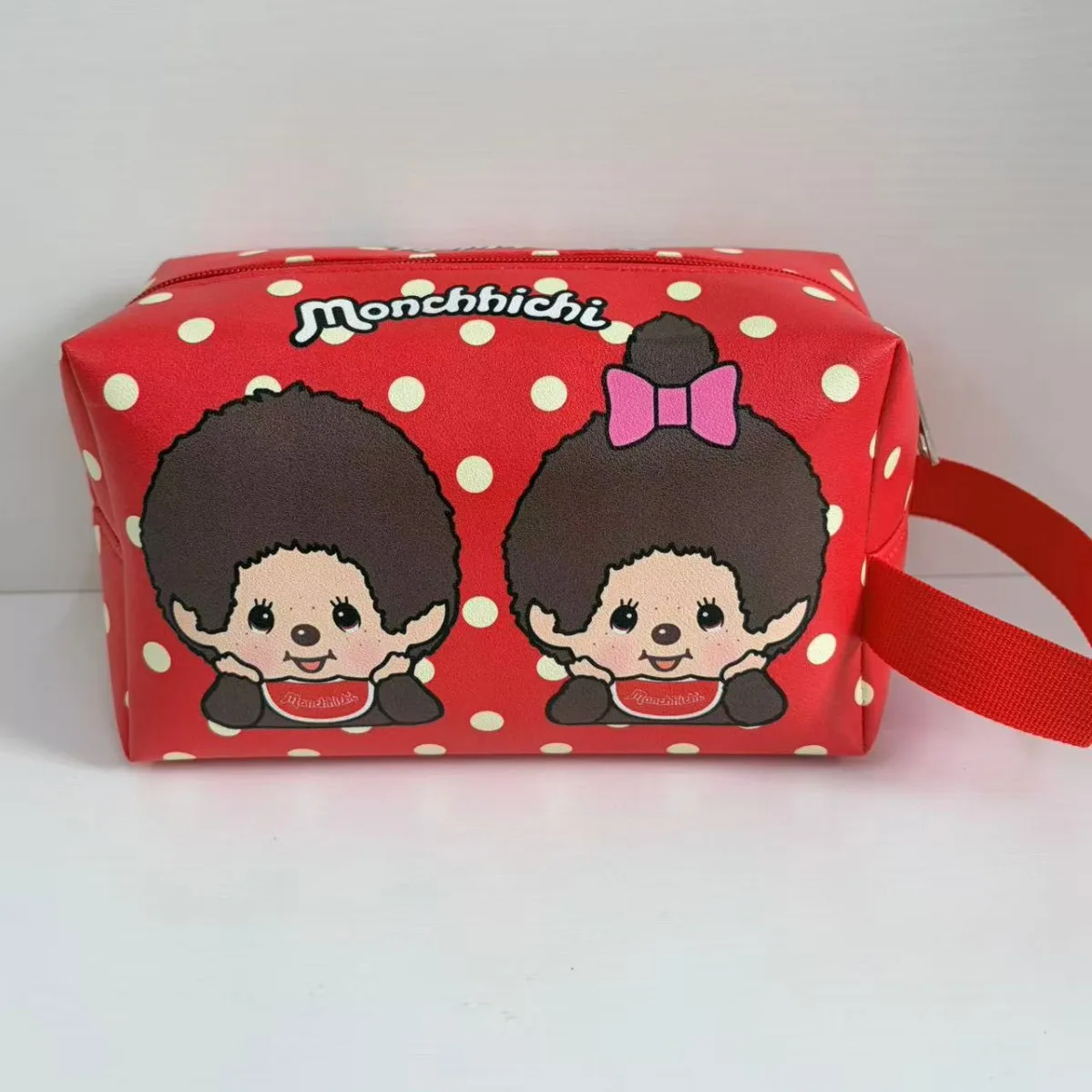 Monchichi square hand-held makeup bag double-sided printed crossbody bag girl cute portable crossbody bag view 2