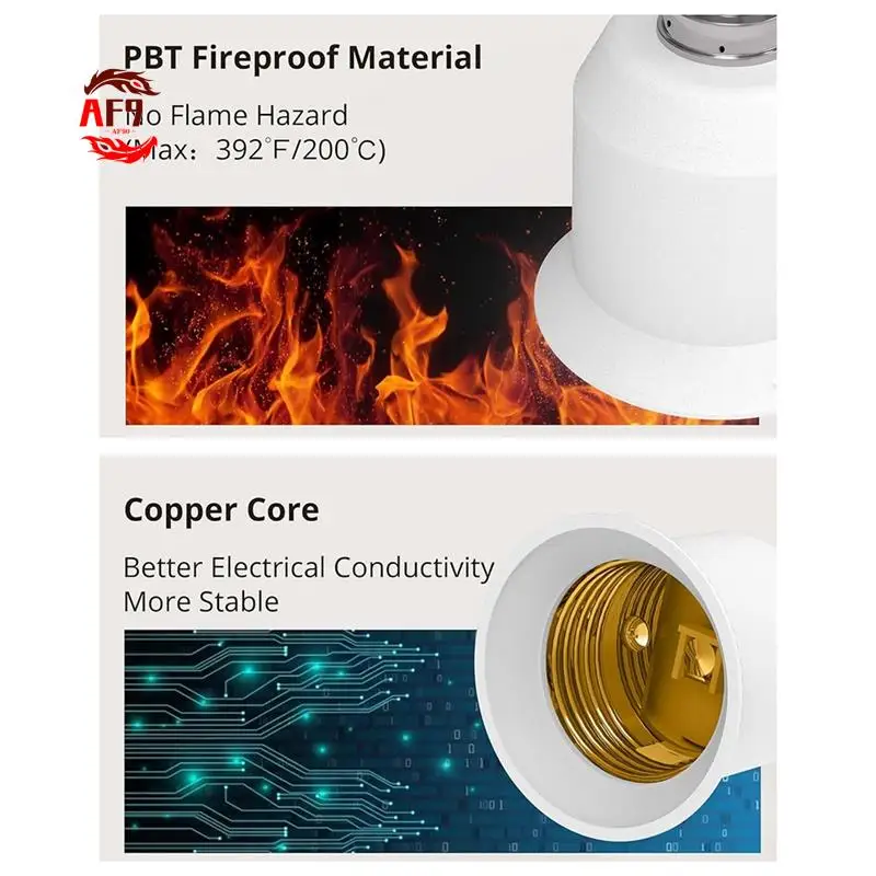 

AF90-25 Pack E12 To E26 Adapter E12 Light Socket To Medium Base E26 E27 Converter Light Socket Adapter Chandelier Socket