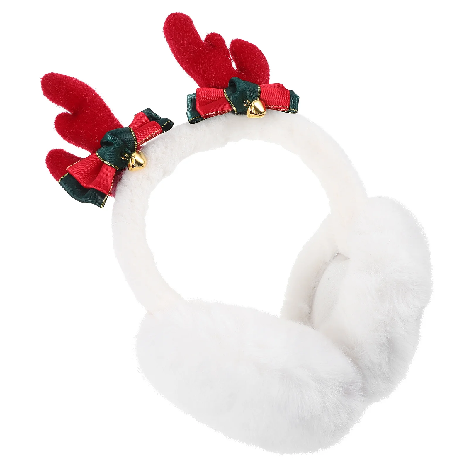 Warm Earmuff Cute Antler Design Christmas Ear Warmer Soft Comfortable Winter Headwear Protective Ear Cover