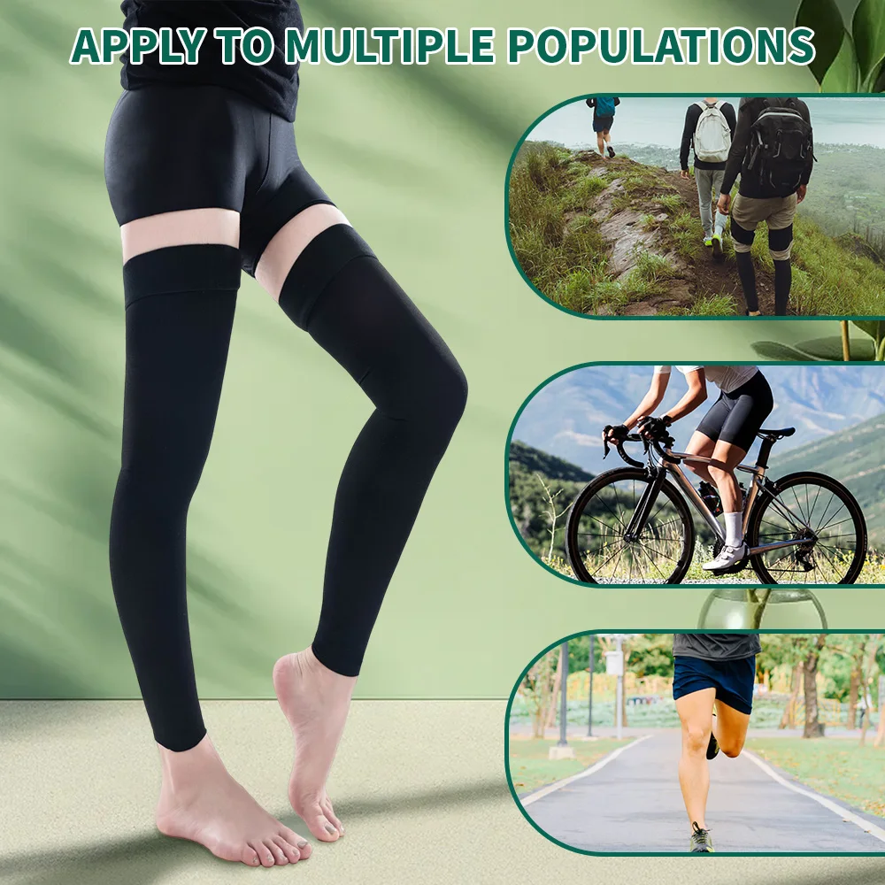 Footless Thigh-High Compression Stockings, 23–32 mmHg