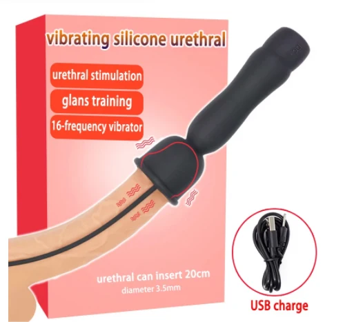 Powerful Vibrating Urethral Sounding Catheter Dilator Penis Plug Horse Eye Stimulator Prostate Massager Male Chastity Sex Toys