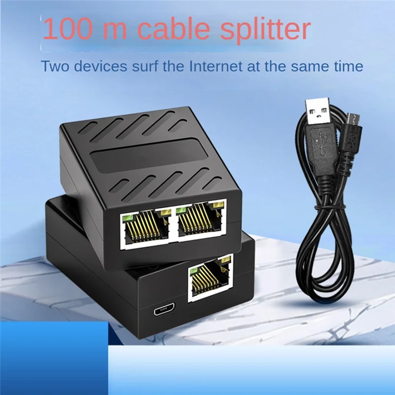 Сетевой кабель Ethernet от 1 до 2, сетевой разветвитель RJ45, 100 м, соединительный удлинитель, адаптер для компьютерного маршрутизатора, кабель-Y18A