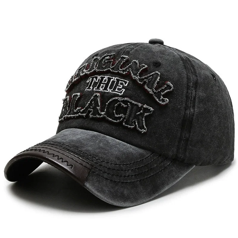 

Vintage Washed Cotton Baseball Cap 3D Letter Embroidery Adjustable Distressed Unisex Trucker Hat for Men Women Fashion Casual
