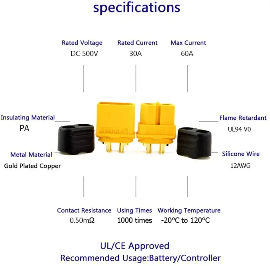 Verzamel 20 Paar Xt 60H Bullet Connector Plug Upgrated Van Xt60 Schede Vrouwelijk & Mannelijk Verguld Voor Rc-Onderdelen