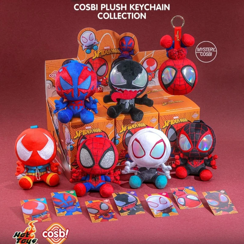

Pre-Sale Cosbi Spider Blind Box Venom Ghost Spider Scarlet Miles Morales Anime Figure Keychain Bag Pendant Cute Trendy Toys Gift