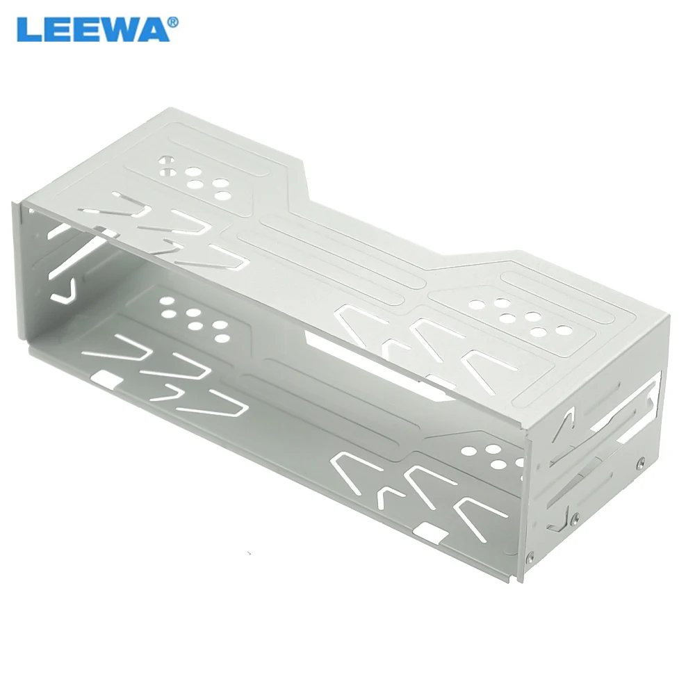 LEEWA Car ISO 1DIN Stereo Audio Refitting Facial Frame Panel Installation Metal Cage For Universal Car Stereo Audio #CA4173