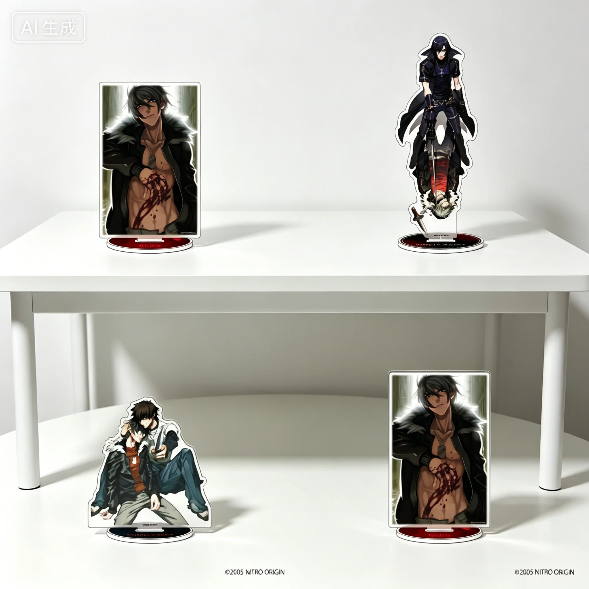 Nitro Chiral Company's BL Game Togainu No Chi Human-shaped Acrylic Stand Model Plate Keychains Desk Decor