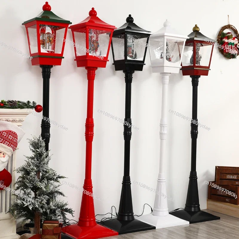 Christmas Decoration Electric Music Snow Street Lamp Decoration Hall Show Window Scene Layout Props