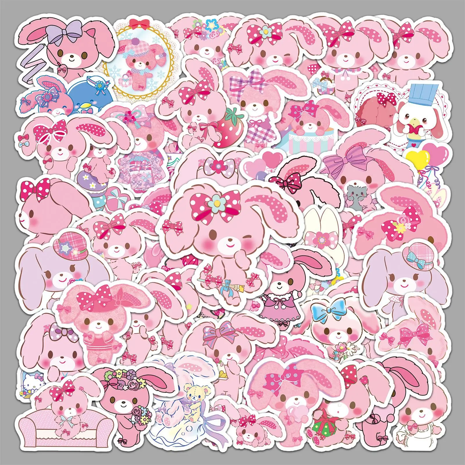 10/30/50 pçs bonbonribbon sanrio adesivos dos desenhos animados bonito diy guitarra geladeira telefone portátil mala copo de água skate