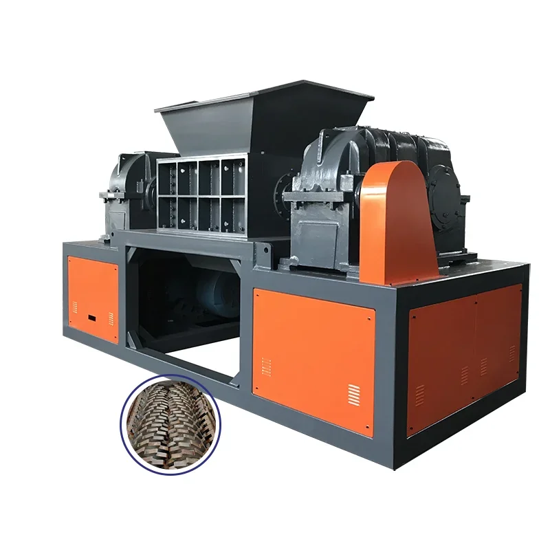 China manufacturer Double Shaft Can Shredder Scrap Iron Metal Crusher Heavy  Aluminium Block Metal Shredder