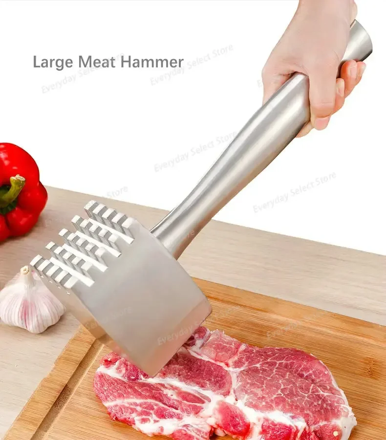 Hollow Double‑Sided Aluminum Alloy Meat Tenderizer Hammer With Square Nails, meat Breaking Kitchen Tool