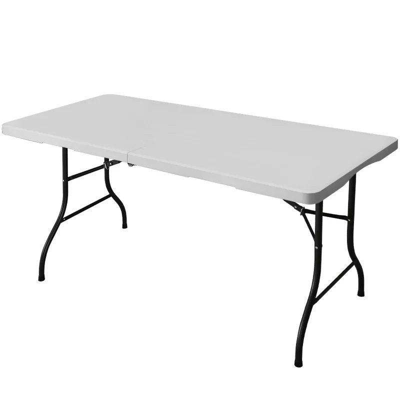 الجملة في الهواء الطلق حديقة الأبيض البلاستيك طاولة قابلة للطي طاولة مستطيلة لحفلات الزفاف كراسي قابلة للطي البلاستيك نزهة #5