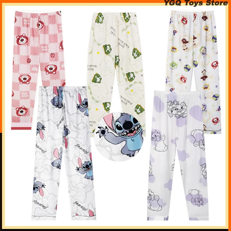 NEW Stitch Pajama Pants Stitch Lotso Women's Home Pants Dinosaur Casual Ins Style Thin Sweet Air-Conditioned Room Sleep Gift