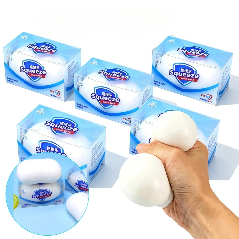 Neue Seifenkugel: Ultradünne Eis-Haut-Seife zur Angstlinderung und als klebrige Stressball-Alternative, geeignet für Schreibtische. Anti-Stress