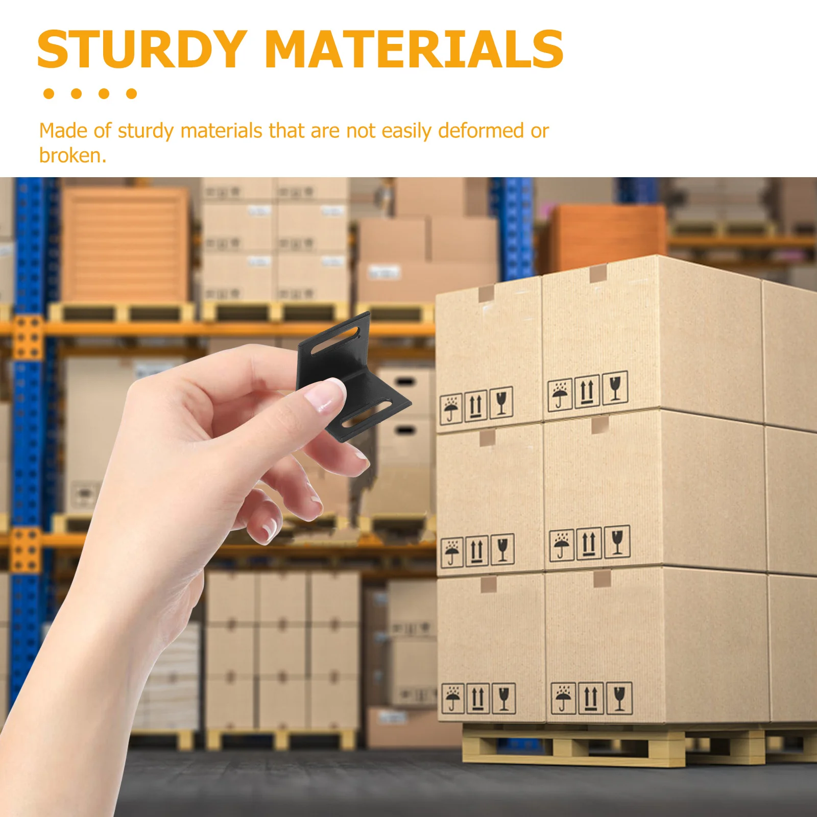 100Pcs Cargo Corner Protector Plastic Strap Edge Guard Triangular Design Secure Fastening for Truck Cargo Trailer Load