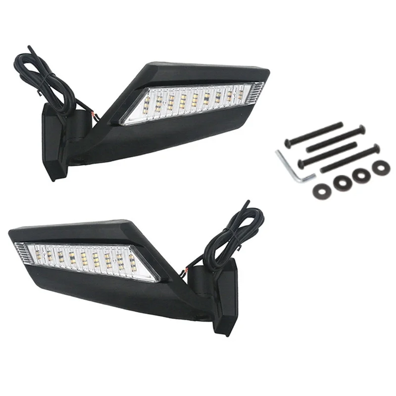 

NEW-UTV Rearview Mirror With LED Turn Signal Light For 2017-2020 For Bombardier Can-Am Maverick X3 Turbo R