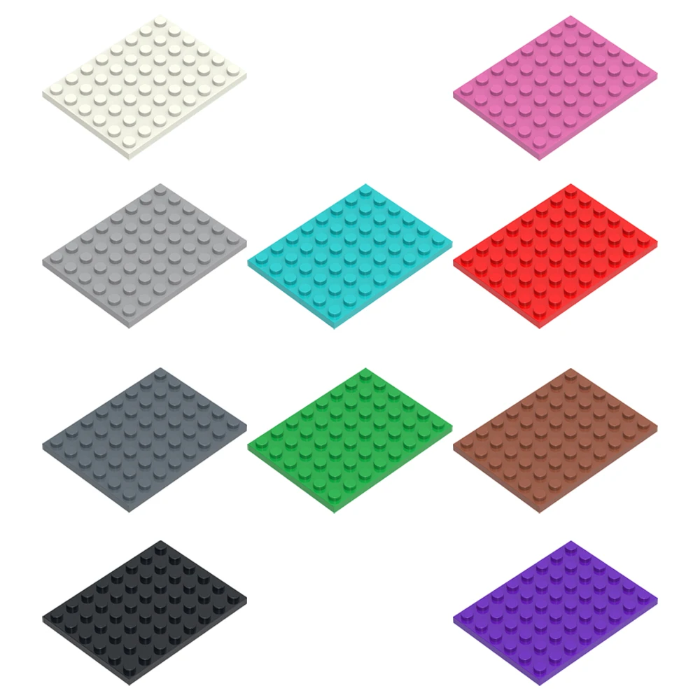 

10PCS 6X8 Dots Base Plate Classic MOC DIY City Figures Building Blocks Bricks Parts Compatible with 3036 Children Toys Gift