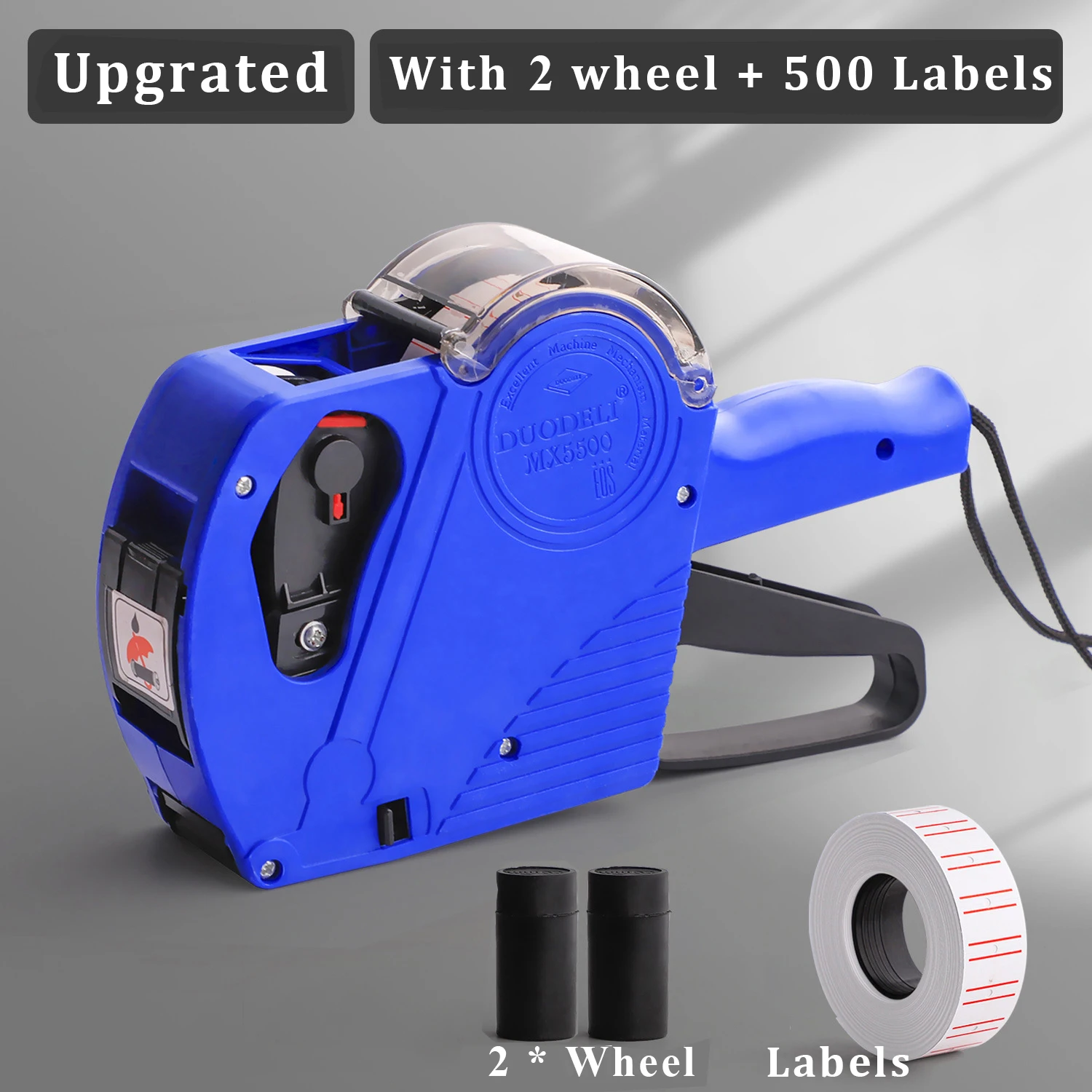 MX-5500 MX5500 8-cijferig draagbaar prijskaartjepistool met 1 inktcoderingsmachine voor winkels Supermarkt $ € £ ₽ Kg