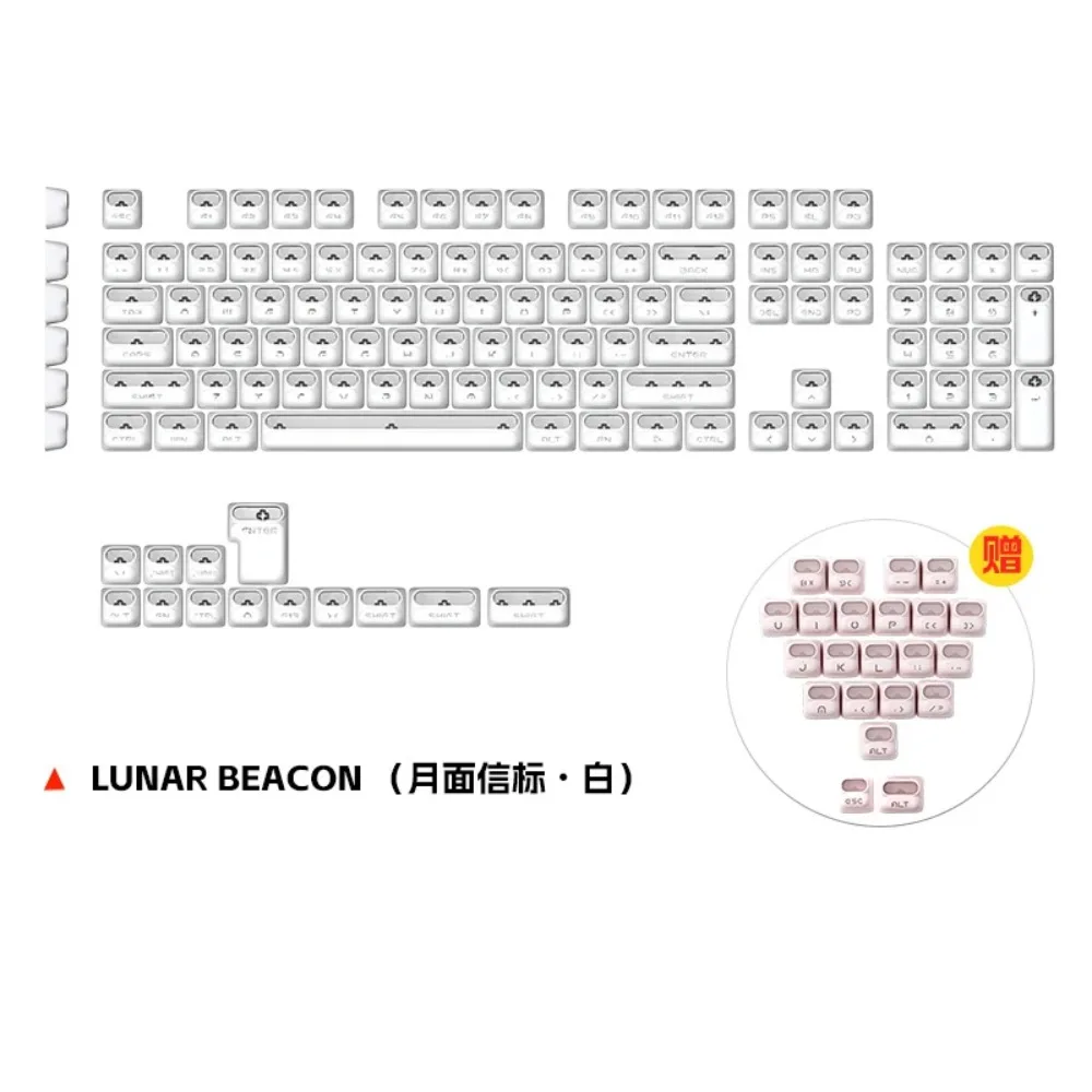ZuoHe Astronaut Keycaps Transparent PBT Sublimation XDA-Profile RGB Shine Through MX Stem for Mechanical Keyboard Accessories