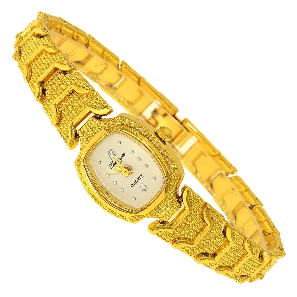 جديد فاخر العلامة التجارية الكوارتز الفولاذ المقاوم للصدأ للنساء ساعات ذهبية ساعة سوار السيدات فستان الذهب ساعة اليد الإناث امرأة الساعات