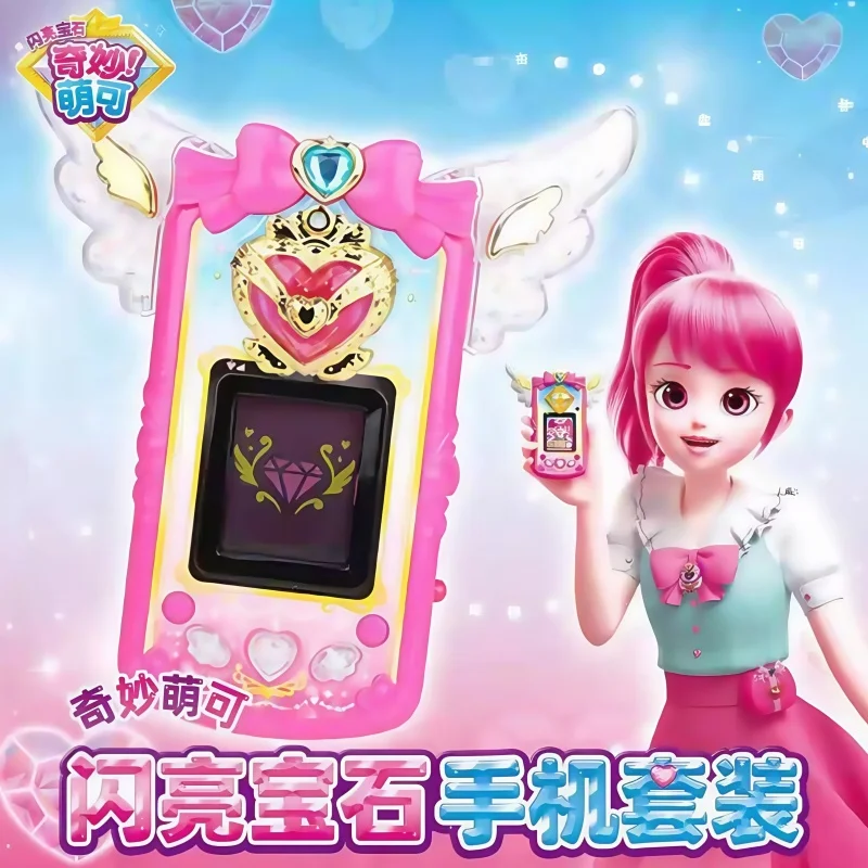 

New Original Catch!Teenieping Shining Brightly Gemstone Phone Gemstone Watch Children'S Watch Capable Producing Sound Scene Toys