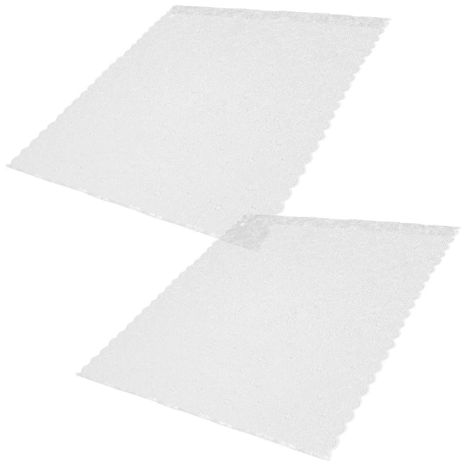 

2Pcs White Lace Curtains Sheer Floral Privacy Window Drapes for Bedroom Living Room Decorative Home Curtains Lace Curtain