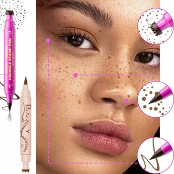 Double-end Freckles Stamp Pen Makeup 3-IN-1 Eyeliner Freckle Seal Waterproof Face…