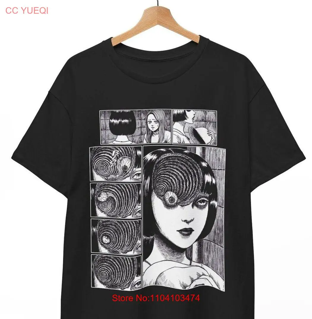 Horror Manga Creepy Girl T-Shirt, Dark Anime Manga Gothic T-Shirt, Unisex Tee