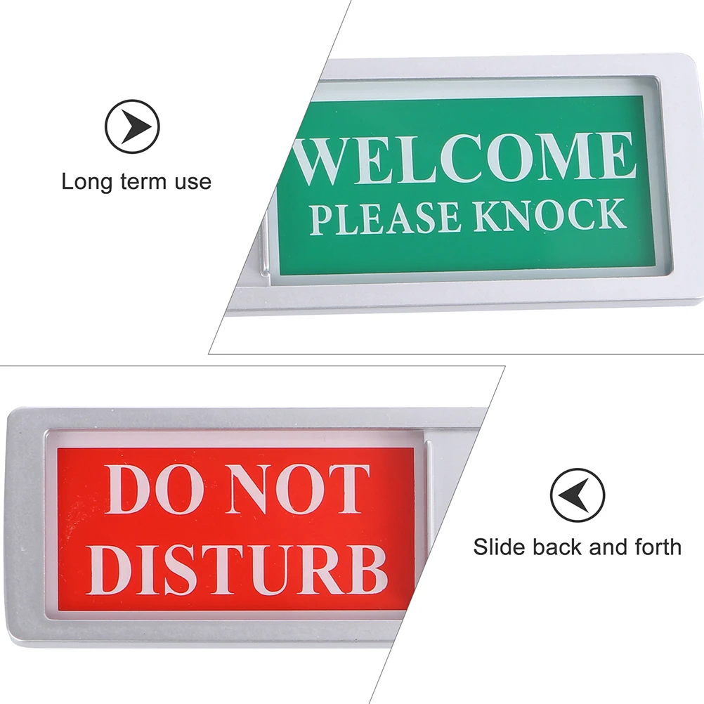 

2 Pcs Privacy Signboard Slide Door Indicator Magnetic Design Office Restroom Conference Room Occupied Vacant Material