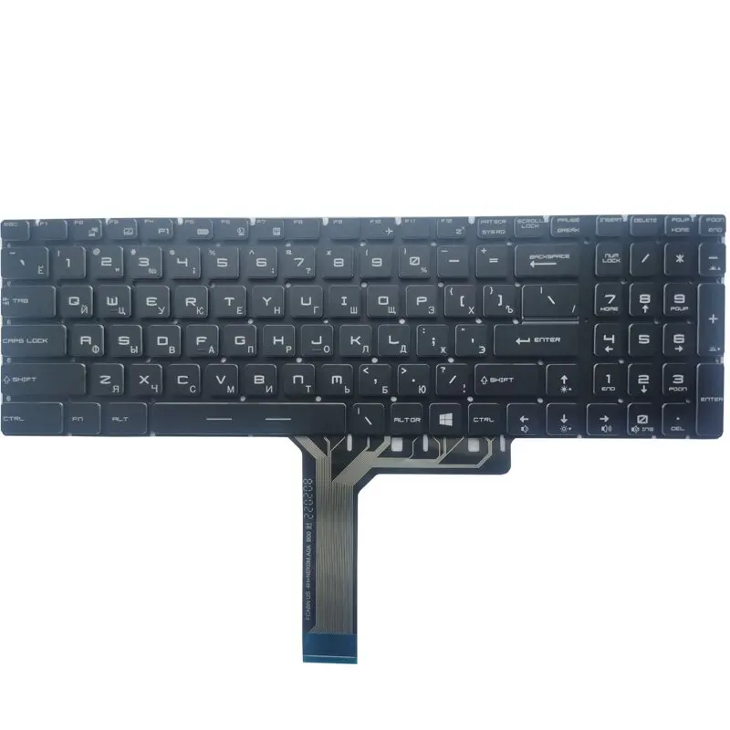 New Backlit Russian Keyboard For MSI GE63 7RC 7RD GE63VR 7RE 7RF GE73VR 7RF/7RE(MS-17C1) GE73 7RC/7RD(MS-17C3)8RE 8RF Full-Color