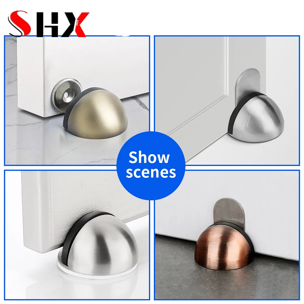 Magnetic Door Stoppers 3M Adhesive Door Holder Magnet Stainless Steel for Home Hotel Snowboard Hanger wholesale Suction Bedroom