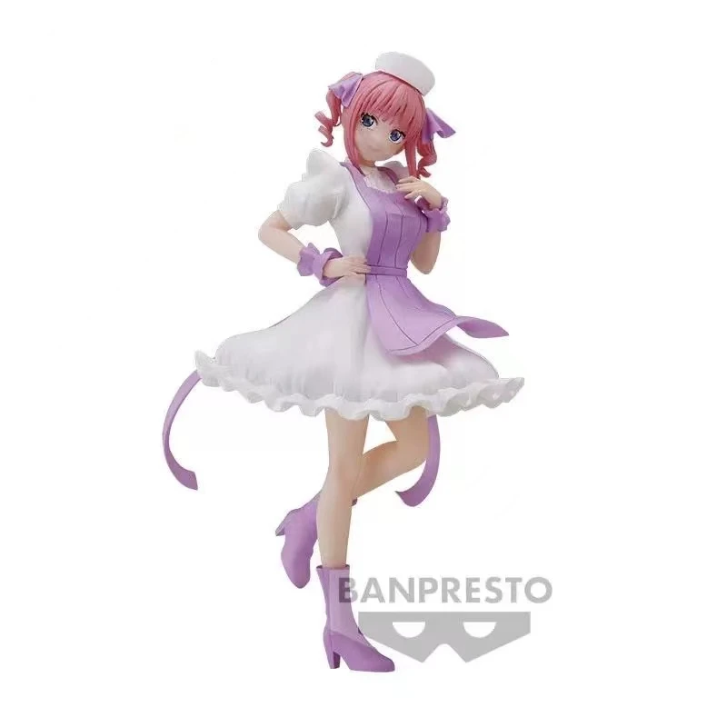 Banpresto Kyunties The Quintessential Quintuplets Nakano Ichika Nino Miku Yotsuba Itsuki Nurse Uniform Action Figure Model Gifts