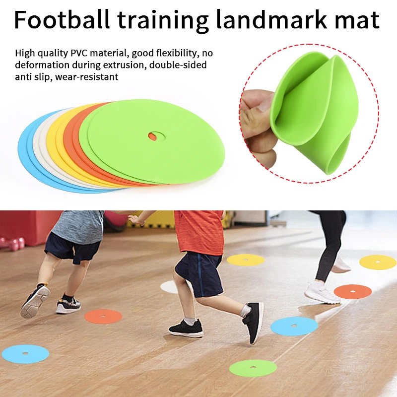 10 pieces of high quality football basketball training auxiliary sports training equipment accessories with holes landmark pad