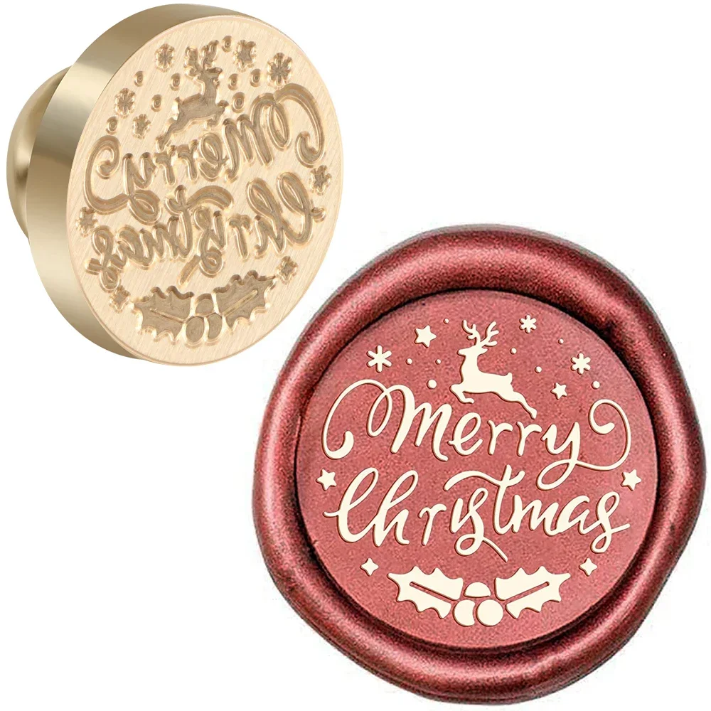 Głowica do stemplowania woskiem świątecznym, motyw choinki, tylko głowica, bez uchwytu, 25 mm, vintage, zamiennik do kopert, kartek, zaproszeń.