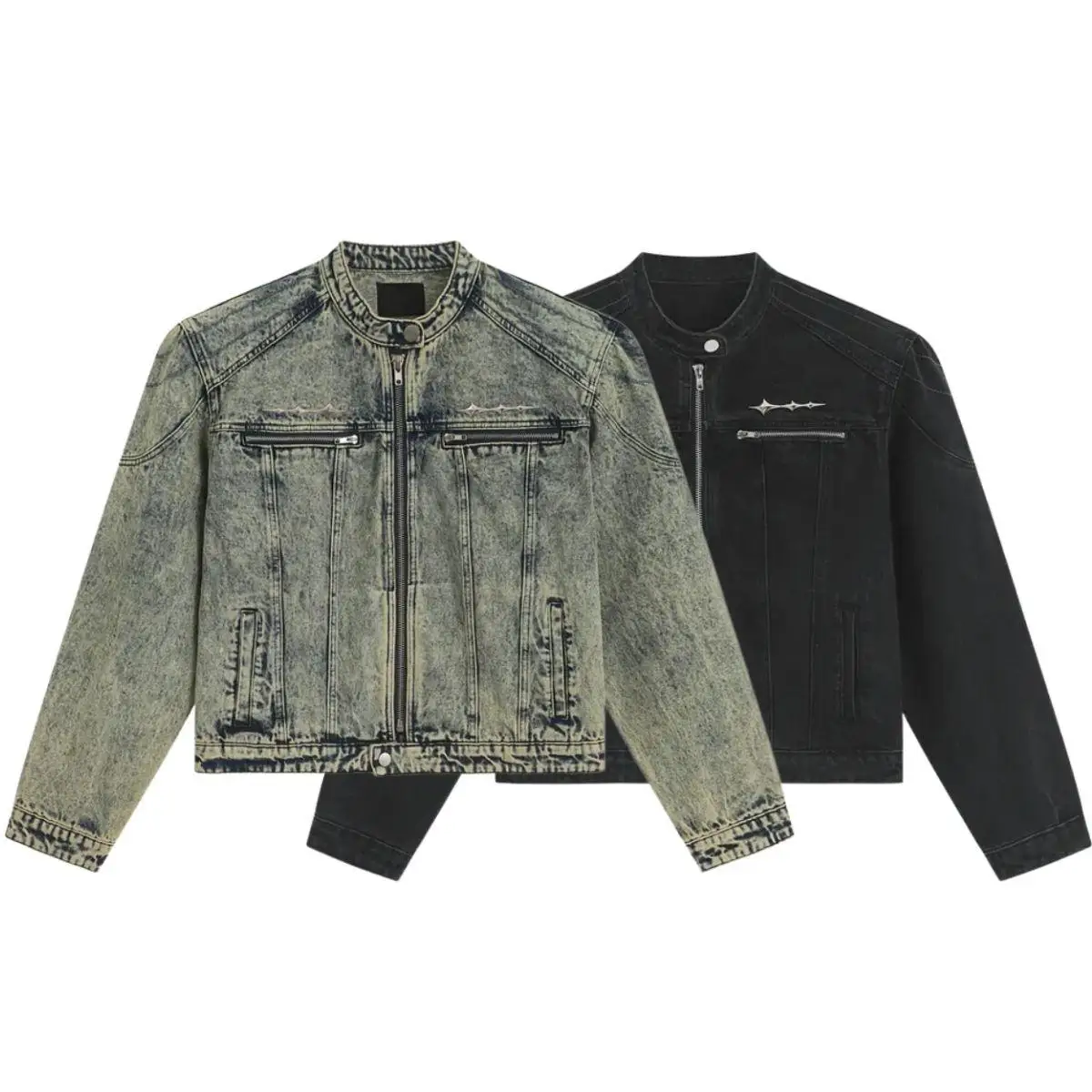 

Men's Denim Jacket Short Casual Slim Black Male Jean Coats Button New in High Quality Trendy Cheap Price Stylish Coat