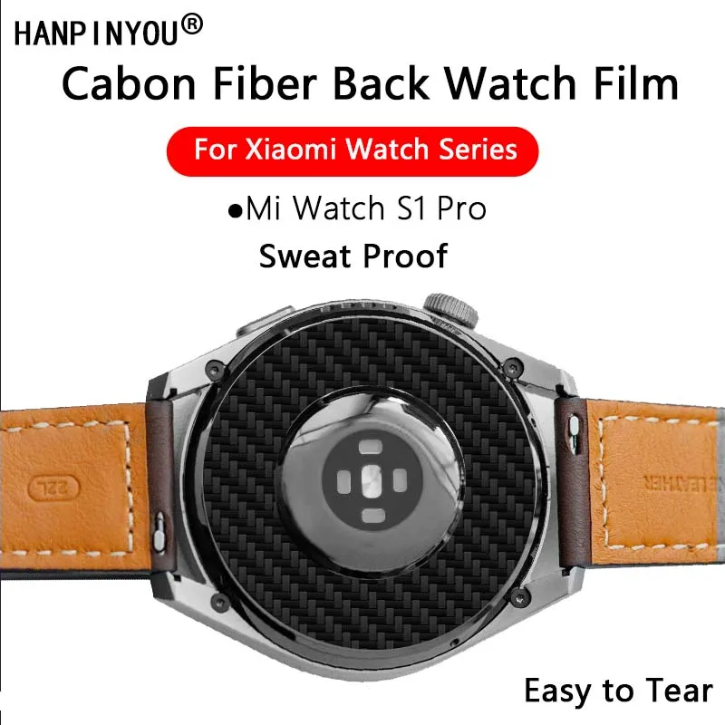 

Для Xiaomi Watch S1 Pro устойчивая к царапинам мягкая углеволоконная наклейка-пленка защита от пота и отпечатков пальцев задняя крышка защита-не стекло